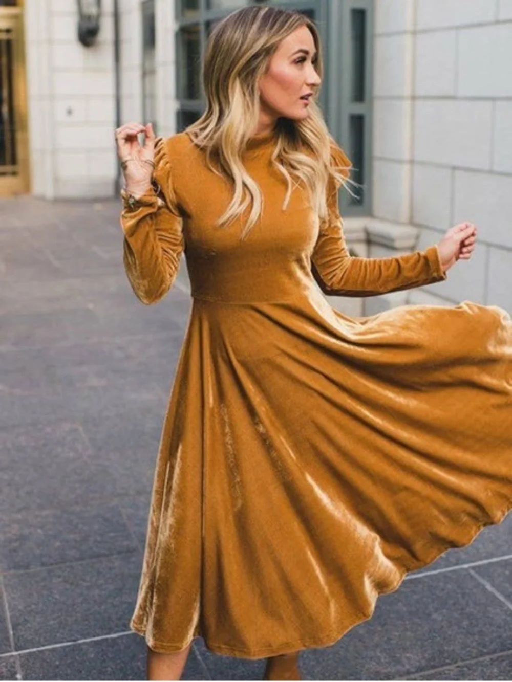 Ivy City La La Lady Gold Dress | Medium - Picture 1 of 6